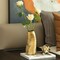 9-Inch Tall Ceramic Bent Melted Modern Style Sculpture Table Centerpiece Flower Vase, a Unique and Decorative Vase in an Elegant Gold Finish, Perfect for Adding Sophistication to Home or Office Décor, Ideal for Showcasing Fresh or Dried Flowers with